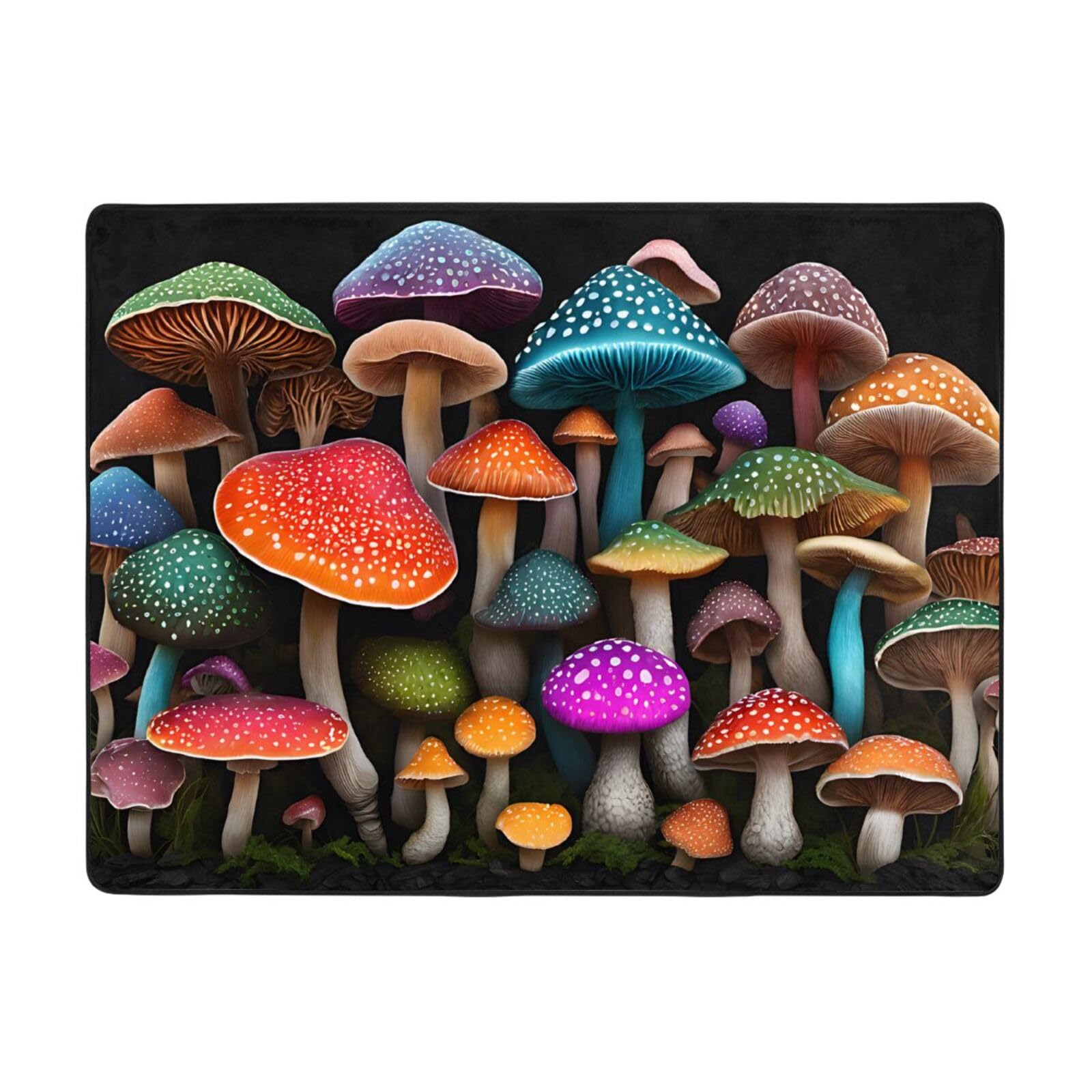 Tapis de chambre doux motif champignon pour créer un coin lecture cosy