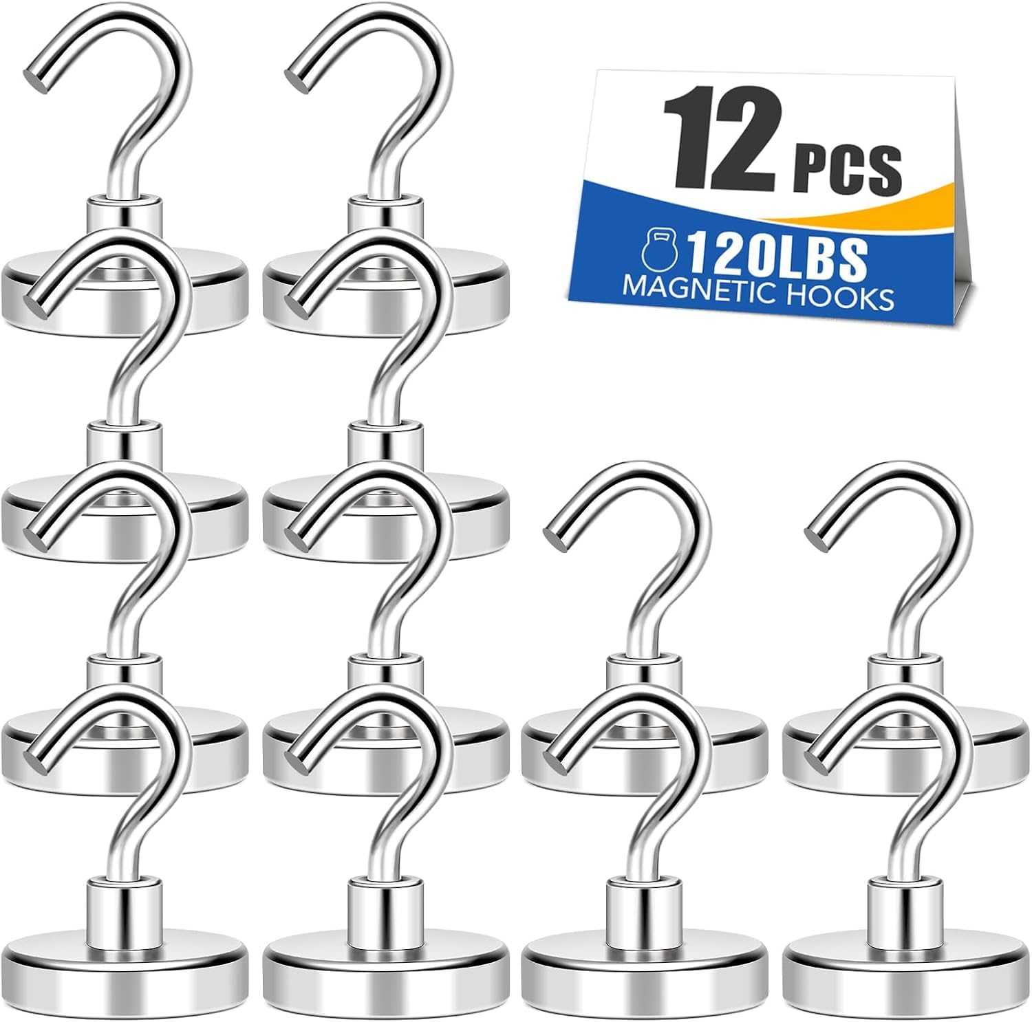 Heavy Duty Magnetic Hooks - 120LB Pulling Force -8