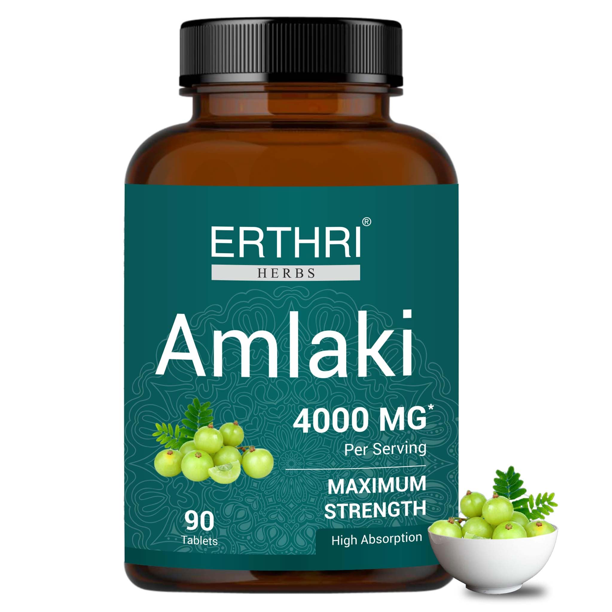 ERTHRI Amalaki Tablet - 4000mg, 90 tablets | Natural Health Booster for Enhanced Hair, Skin, Digestive Health, Metabolism Support | Rich In Vitamin C | Boosts Immunity| (B0D4QDRWDC) Amazon Price History, Amazon Price Tracker