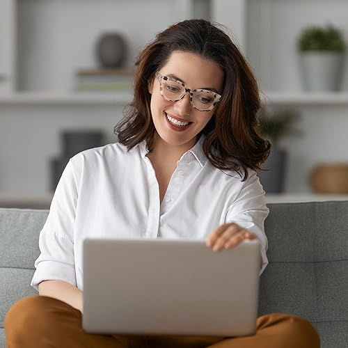 Miniatura 8 de Lentes de lectura para mujer, estilo Oprah, paquete de 3, cuadrados, de gran tamaño, con bisagra de resorte, bloqueo de luz azul, para mujer