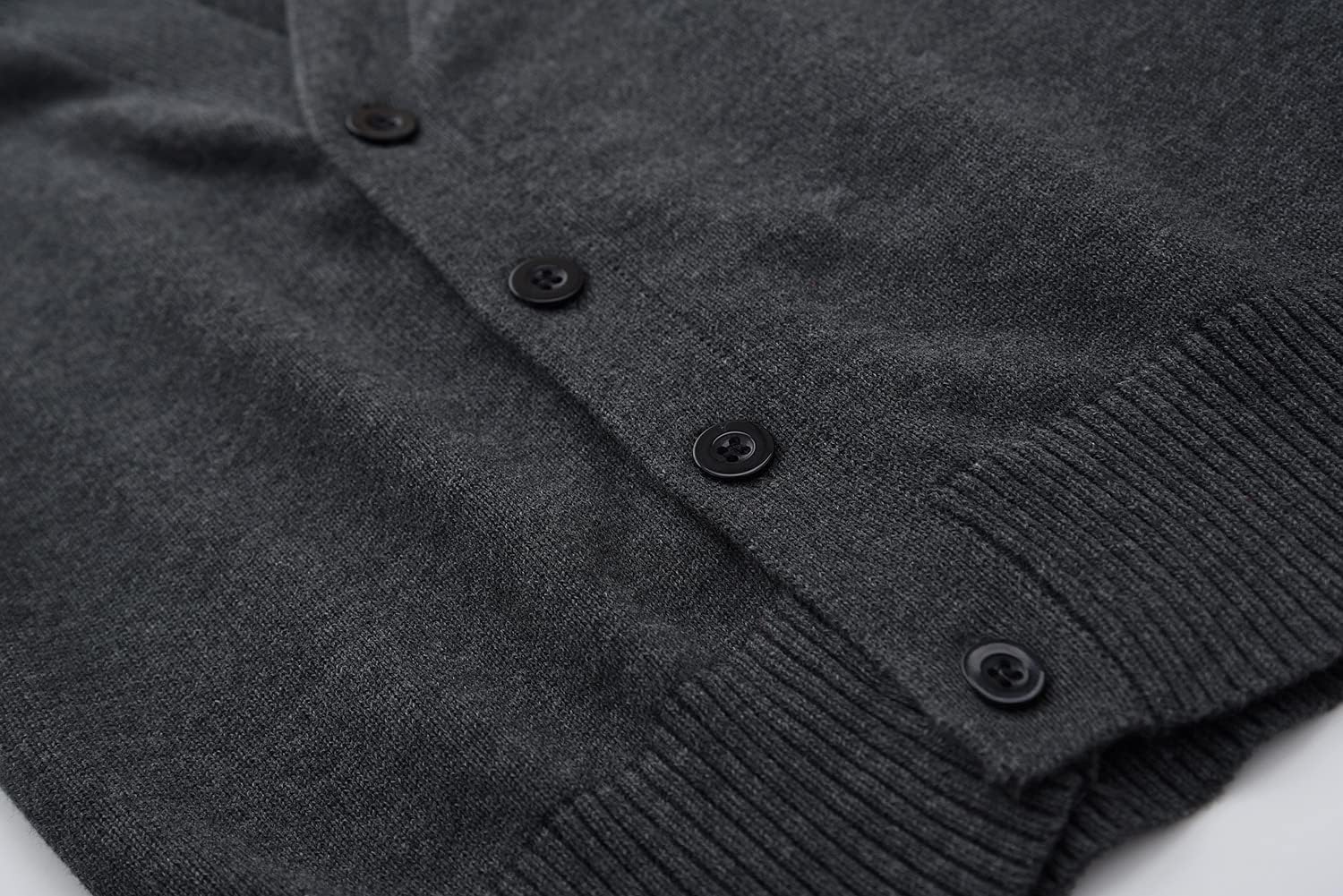 Unisex Boys Girls Cardigans Sweater V-Neck Long Sleeve School Uniforms Button Knit Tops - Image 8