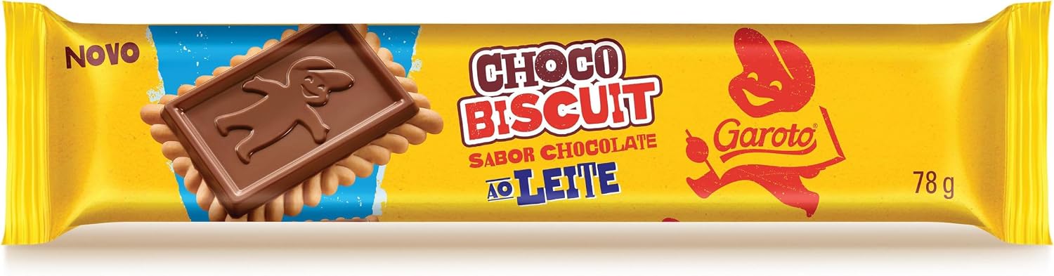 Biscoito com Chocolate Chocobiscuit GAROTO ao Leite 78g
