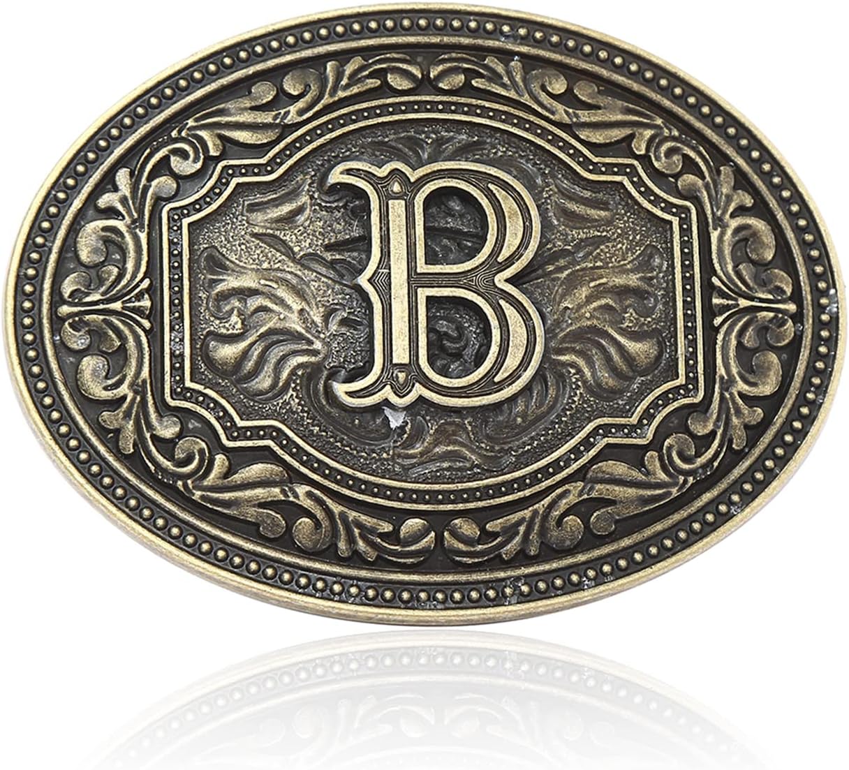 Belt Buckles Men Initial Letters A-Z Western Rodeo Cowboy Cowgirl Belt Buckle for Men Boys Halloween Birthday Party