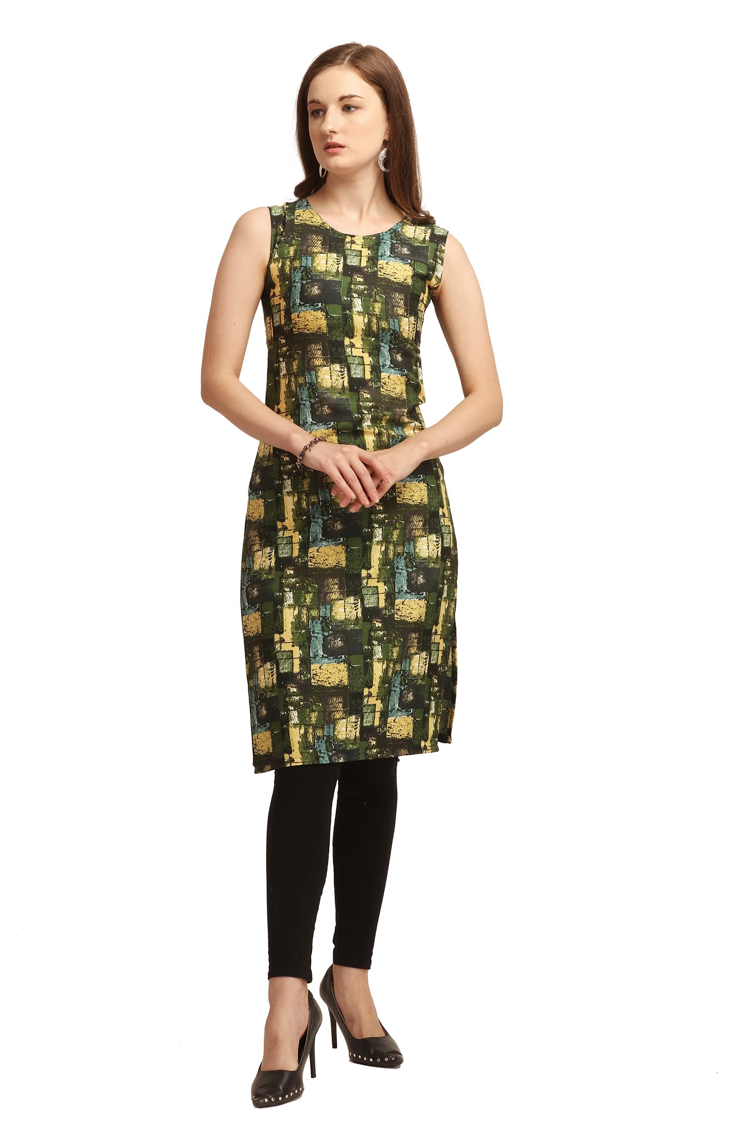 Rangrasiya Corporation Women Crepe Straight Shibori Printed Kurti