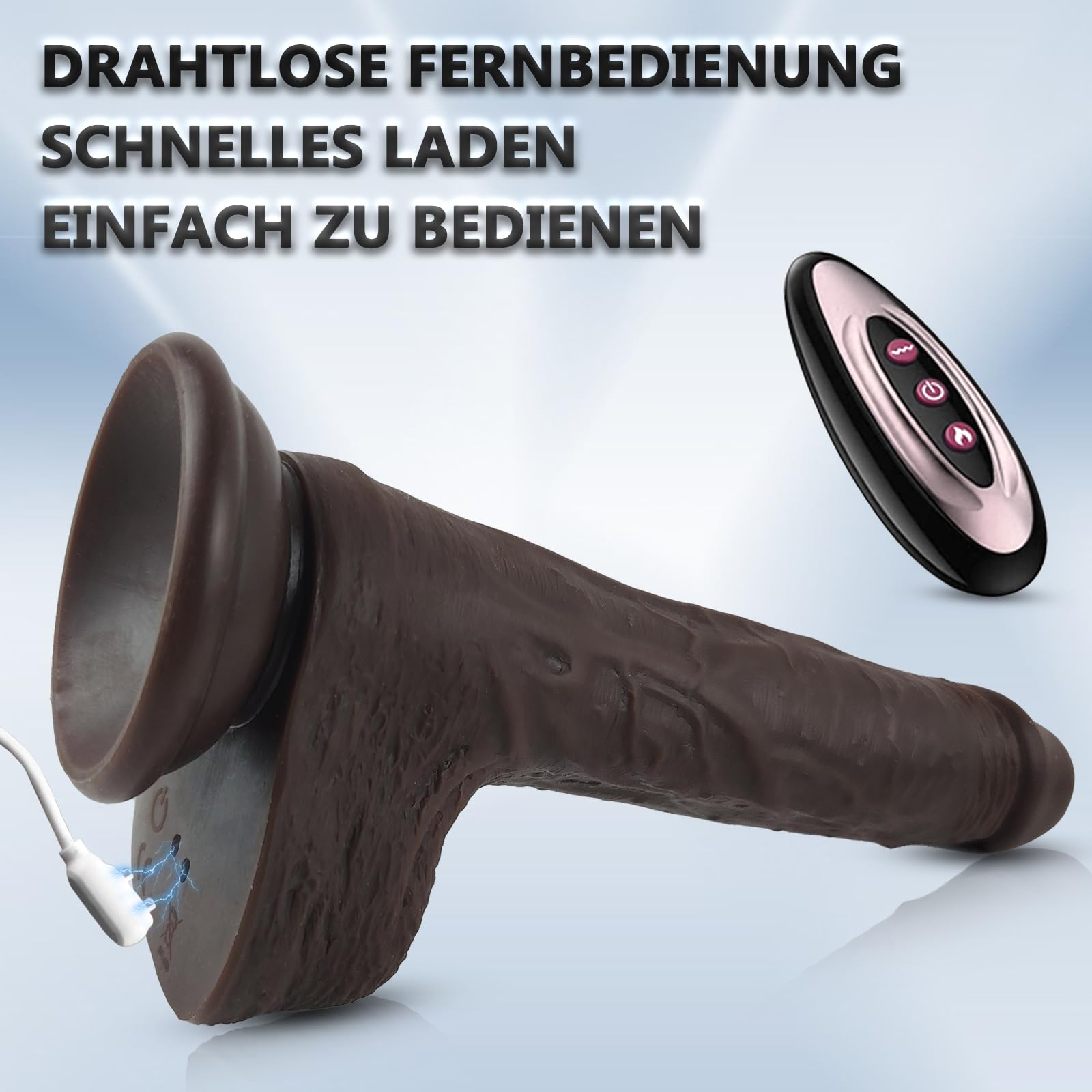 BDSMYEE 22CM schwarzer Dildo Vibrator mit 3 Stoßfunktions und 9  Vibrationsmodus, Vibration Dildo für Frauen,Wärmender Penis für Frauen,  Analdildo mit Fernbedienung mit Saugnapf : Amazon.de: Drogerie &  Körperpflege