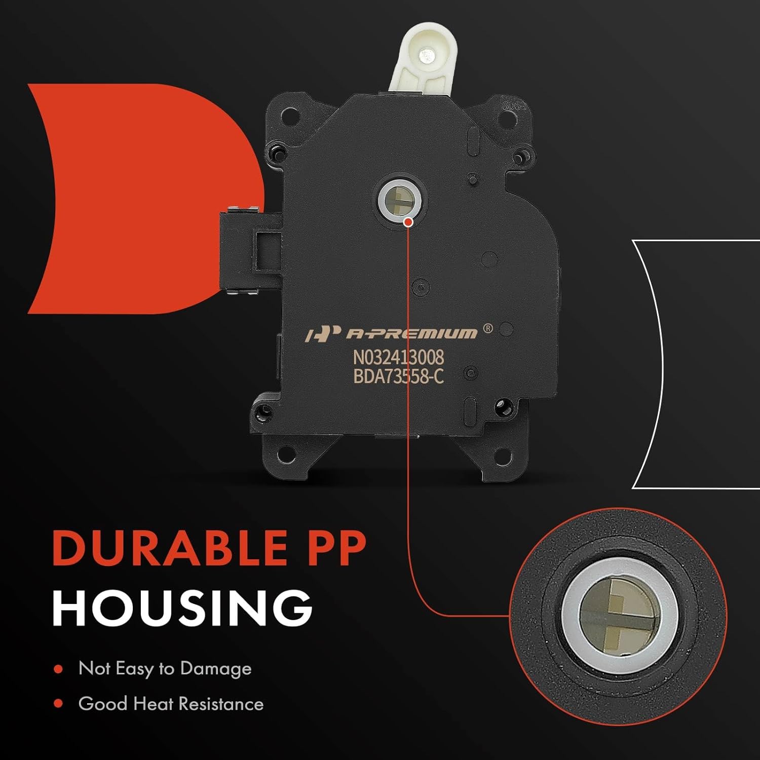 A-Premium HVAC Heater Blend Door Actuator Compatible with Toyota Prius 2004-2009, Recirculation, Replace# 8710647120