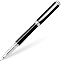 Vista 14 de Sheaffer Pluma estilográfica Intensity Onyx con ribete cromado y punta mediana