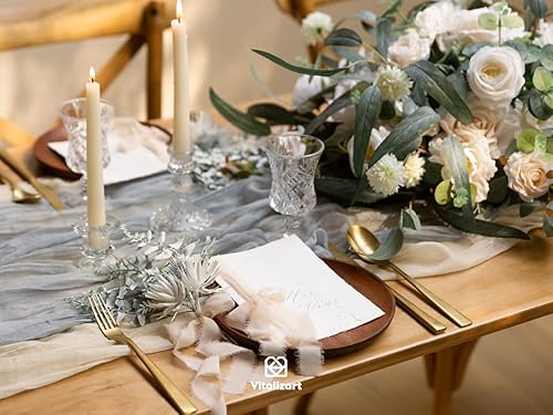 Miniatura 5 de Vitalizart Cinta de seda de gasa color nude claro de 1 pulgada x 21 yardas, paquete de tela con flecos (3 rollos x 7 yardas) para invitaciones de