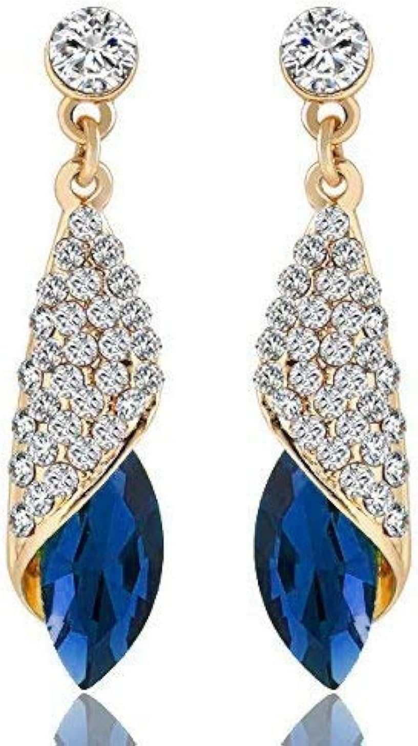 Shining Diva FashionAAA 18k Gold Plated Crystal Earrings For Women & Girls