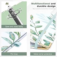 Vista 328 de Ospelelf Mini 3 Ring Binder, 2 Inch, Cute Pink Marble Binder for 5.5" x 8.5" with 5 Tab Dividers, File Folder Labels and Low Profile Clipboards