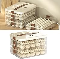 Vista 8 de TOPINCN Caja de almacenamiento de albóndigas, organizador portátil de bolas de masa hervida de múltiples capas, de plástico, gran capacidad, caja