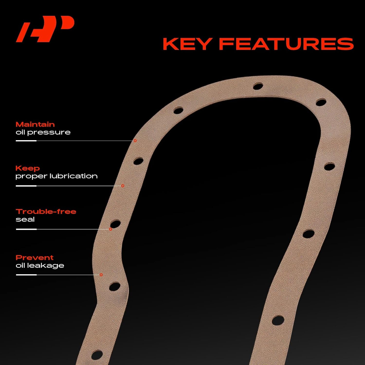 A-Premium V6 4.0L Engine Oil Pan Gasket Set, with Gasket Maker, Compatible with Toyota Tacoma 2005-2015, Tundra 2005-2014, 4Runner 2003-2024, FJ Cruiser 2007-2014