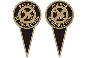 No Pooping Dog Signs: 12" x 6" (2-Pack)