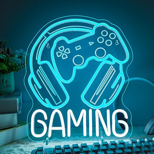 Vista 14 de Horseneon Letrero de Neón para Gamers con Luces LED Decoración de Pared para Salas de Juegos Letreros de Neón, Configuraciones de Esports y Cuevas