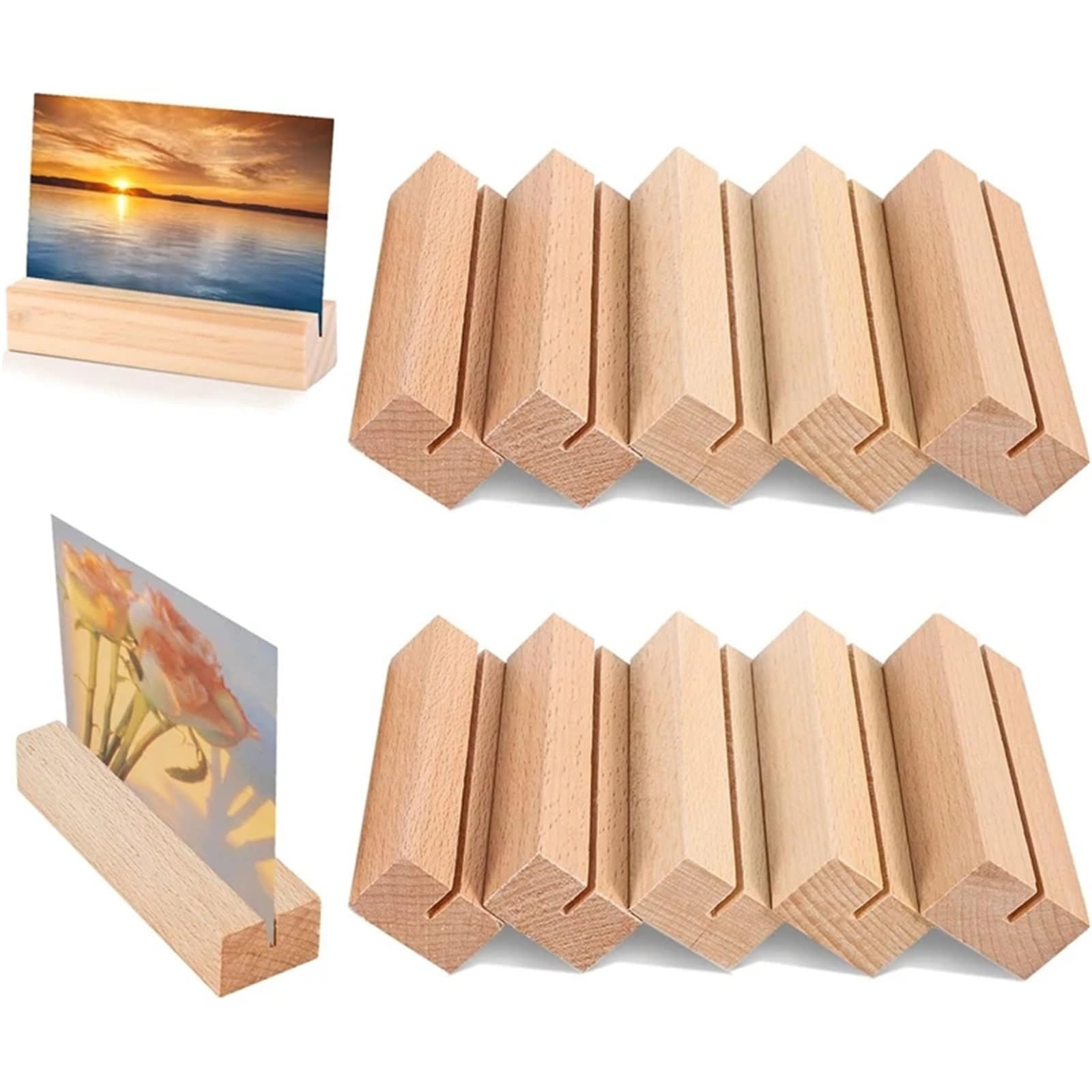 Tischkartenhalter aus Holz, 24er-Pack for rustikale Hochzeitstisch-Namensschilder