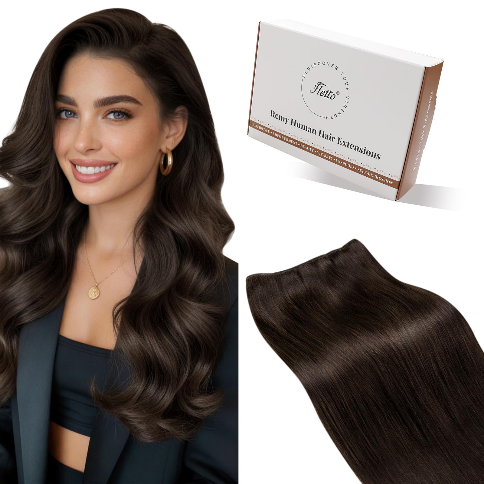Hetto Extensions Echthaar Tressen
