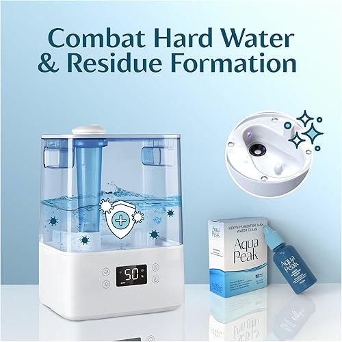 Miniatura 2 de Paquete de 2 Gotas humidificadoras para un tanque limpio  Más de 400 usos  Limpiador humidificador de grado alimenticio  Ralentiza la acumulación de