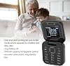 Yunir Flip Phone for Seniors - Unlocked Basic Cell with 1.77 Inch Screen, Dual SIM, Big Buttons, LED Flashlight (Black)