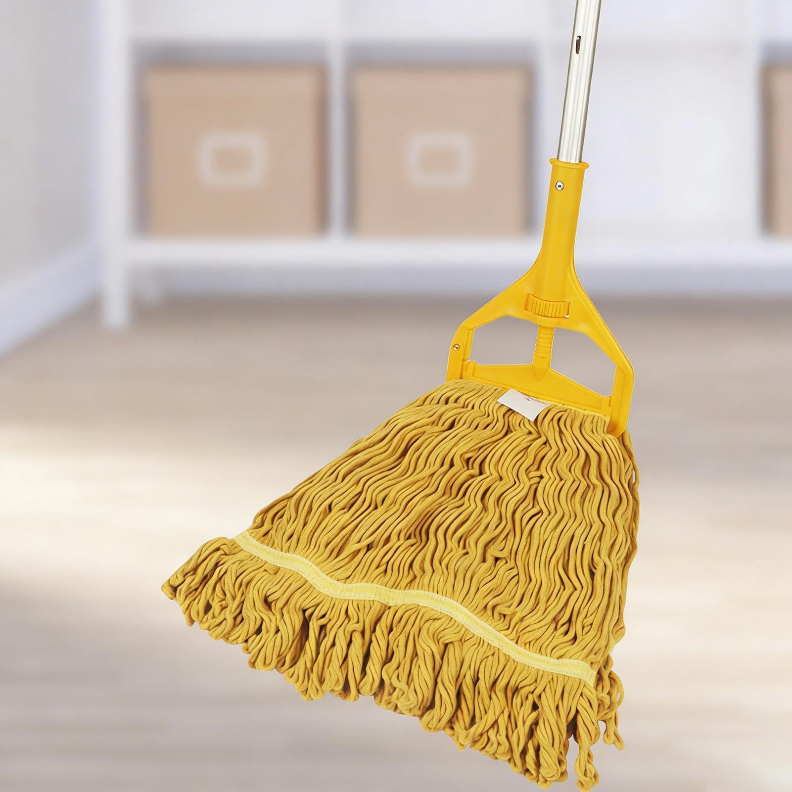 Fregona de tiras Mango de aluminio desmontable limpiador reutilizable | Fregona para Limpieza Suelos Para Suelos De Madera, Limpieza De Polvo, Hogar, Baño, Cocina, Salón, Dormitorio,
