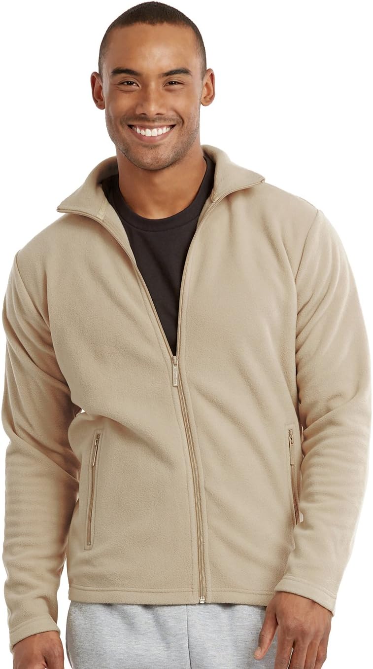 Knocker Men's Polar Fleece Zip Up Long Sleeve Jacket