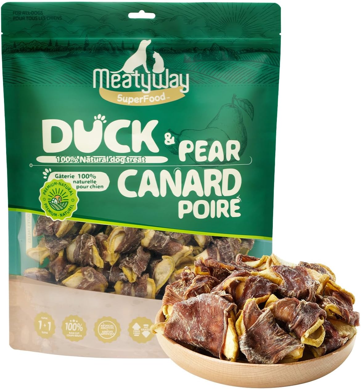 MeatyWay Chicken Jerky Tender Dog Treats, High Protein, Low Fat, 100% Natural Grain Free Dog Snacks, Easy to Digest Training Treats, 908g/32 oz. Bag