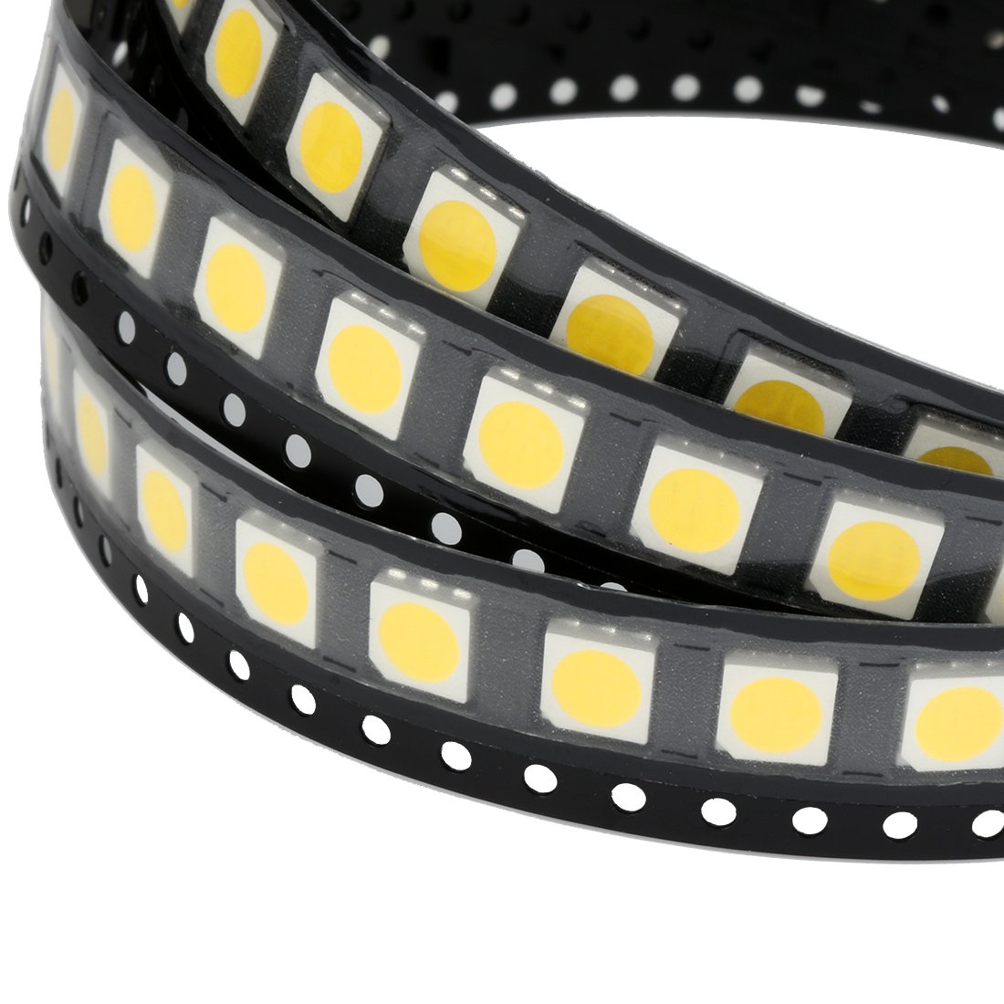 Aexit 100pcs 5050 Lighting fixtures and controls 8000K White SMD LED Diode Lights(Mount Chip DC 3-3.4V 60mA) Super Bright Electronics Components Light Emitting Diodes