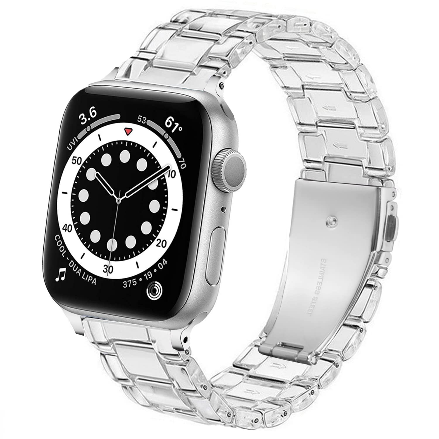 DEALELE Bands Compatible with Apple Watch 49mm 46mm 42mm 45mm 41mm 44mm 40mm 38mm, Colorful Resin Replacement Strap for iWatch Series 10/9 / 8/7 / 6/5 / 4/3 / Ultra/SE Women Men — view 40