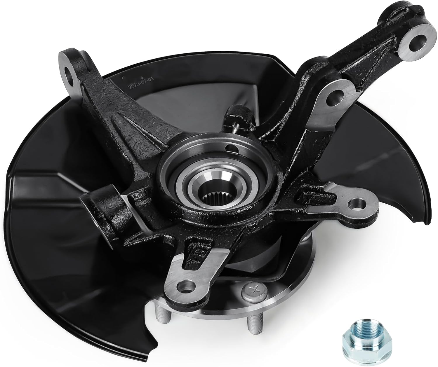 Front Steering Knuckle & Wheel Bearing Hub Assembly for Honda Civic 2006 2007 2008 2009 2010 2011, without Si Model, 698-451 698451 44300SNA952 44300TR0951, Left Driver Side