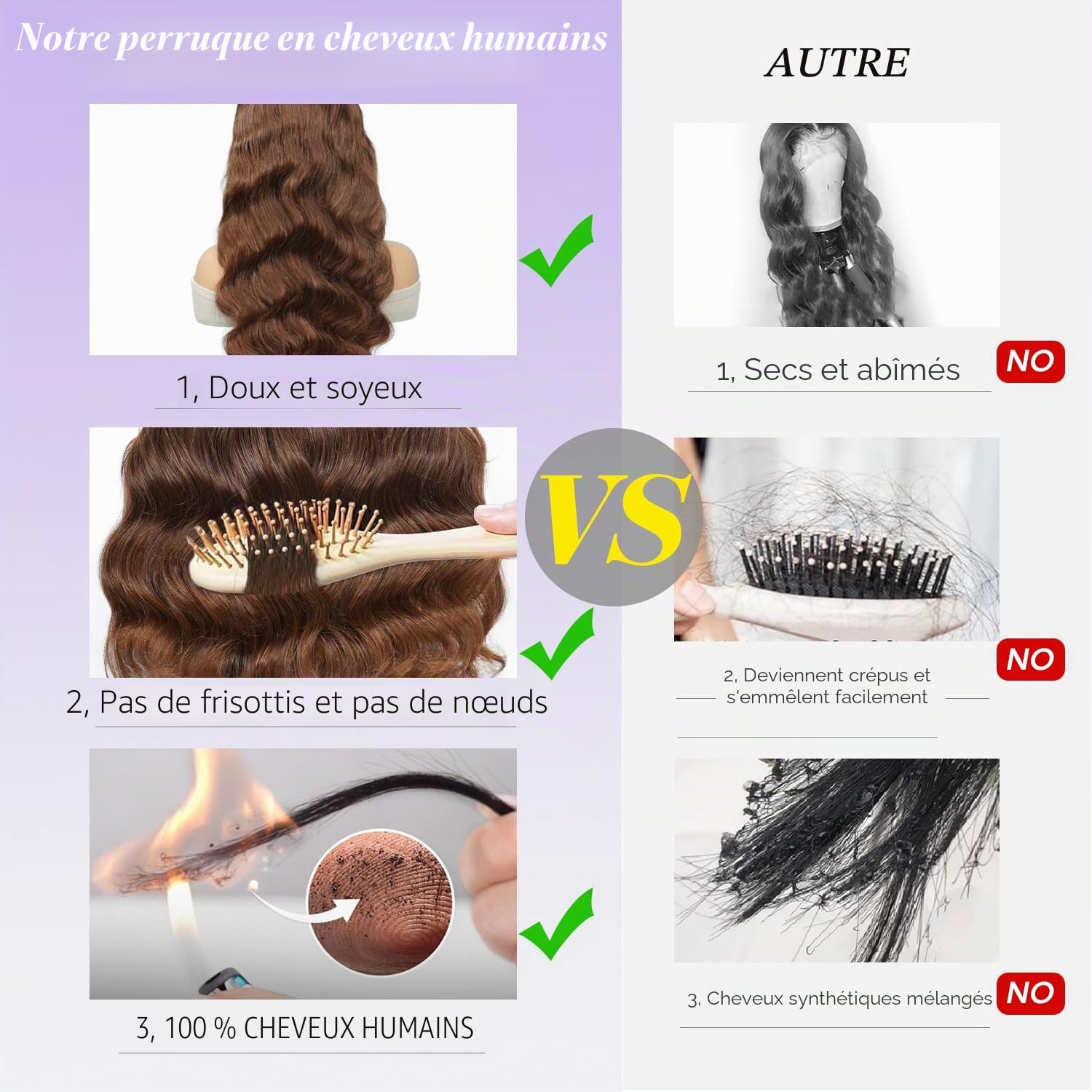 RXY Perruque Femme Naturelle Brésilien 13x4 Body Wave Brun Clair #4 Perruque Cheveux Humain 180 Density Human Hair Wig HD Lace Front Wig Peruque Naturel Humaine Light Brown 16 Pouces(41cm)