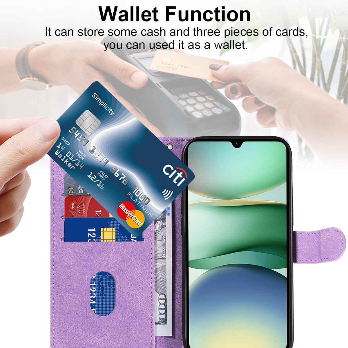 MQERYBV Cover per Xiaomi Redmi A5 Custodia con 1 Pezzi Vetro Temperato e 1 Protezione Lente Fotocamera a Libro Portafoglio in Pelle Porta Carte Protettiva Flip Case Magnetica Custodia,Blu