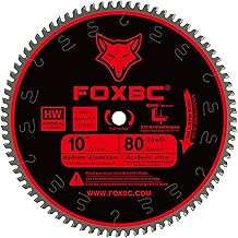 FOXBC 10-Inch Saw Blade 80-Tooth TCG for Aluminum and Non-Ferrous Metal & Plastic Cutting