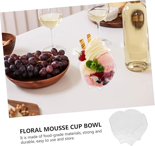 Miniatura 7 de Abaodam 48 Pcs Flower Mousse Cup Bowl Parfait Cups Square Dessert Containers Juice Cups Pudding Cup Ice Cream Cups Appetizer Cups Vasos Para Postres