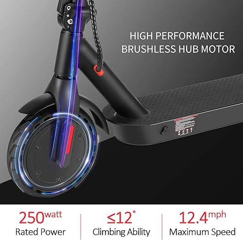 Miniatura 4 de Scooter eléctrico para adultos que viajan motor de 350 W alcance de hasta 18 millas y 155 MPH carga de 265 libras neumático sólido de 85 pulgadas