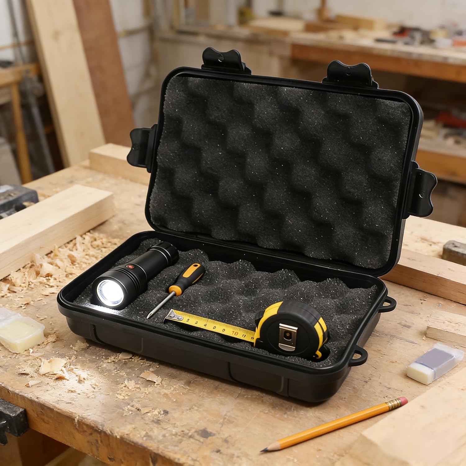 Tool Organizers Construction and Cushioned Interior Sealed Box for Impacts Protections and Easy Portability Case Silicone Seal Workshop
