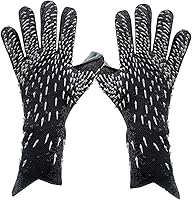 Vista 1 de Guantes de portero de fútbol, guantes de entrenamiento de portero, agarre fuerte, antideslizantes y transpirables para adultos y niños