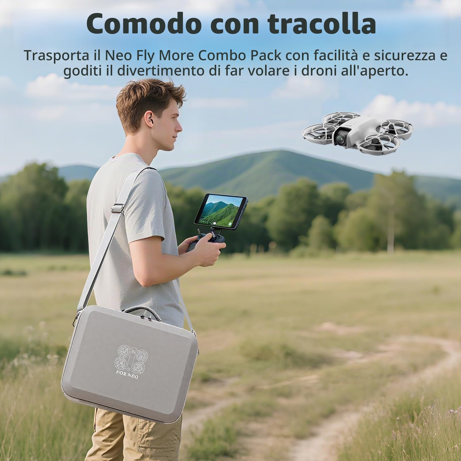 DJI Neo Custodia impermeabile per DJI NEO Motion Fly More Combo Custodia rigida in PU per DJI Neo/DJI Goggles N3/DJI RC Motion 3/Batteria Concentratore di Ricarica e Accessori