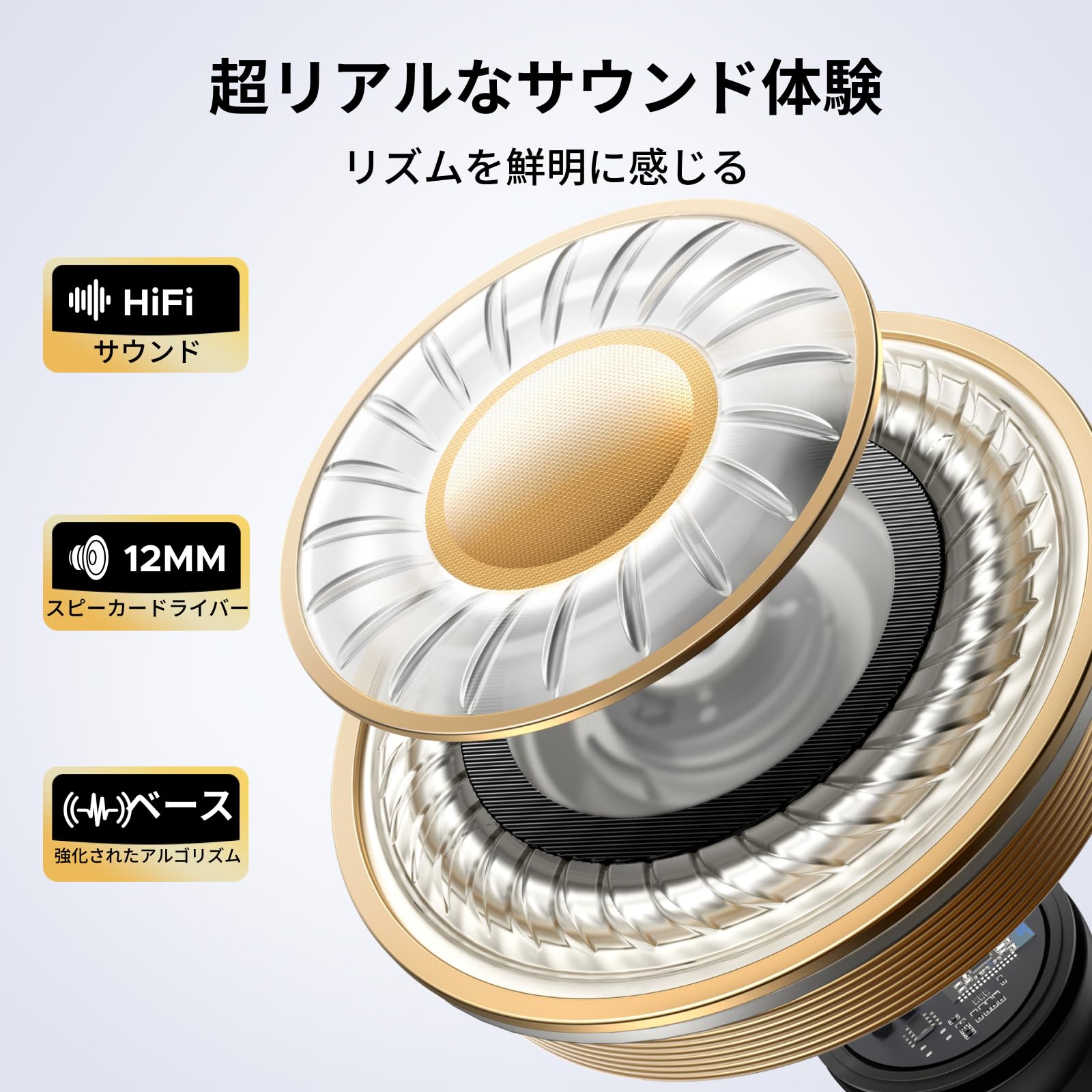 【2026アップグレード】UGREEN ClipBuds Bluetooth 6.0オープンイヤーイヤホン クリップ型イヤホン イヤーカフ【ENCノイズキャンセリング技術/12mmチタニウム製ドライバー / 合計30時間再生 /4マイク搭載 / IPX5防水/AI通話ノイキャン】Hi-Fi音質 超軽量 2台デバイス同時接続 音漏れ減少 APPカスタム操作 急速充電 ブラック - 4