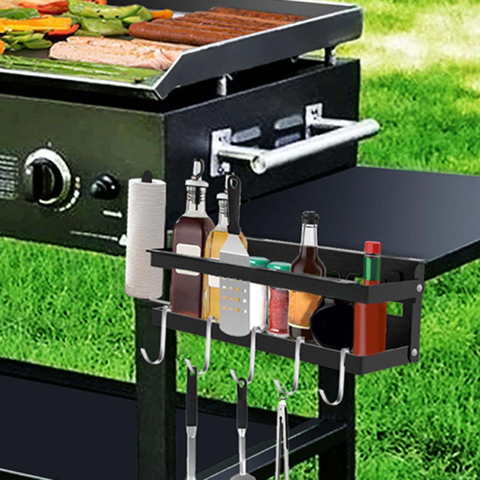 Griddle - Estante plegable de acero al carbono para especias de fácil instalación