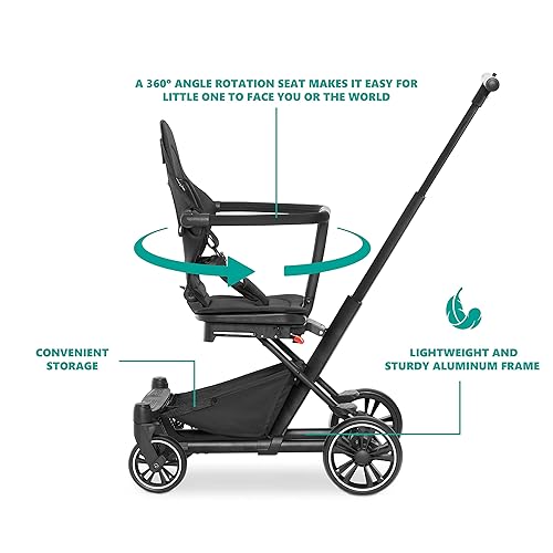 Miniatura 5 de Dream On Me Drift Rider - Cochecito con toldodiseño resistente, rotación de ángulo 360plegado compactoruedas de conducción suaveprotección solar en