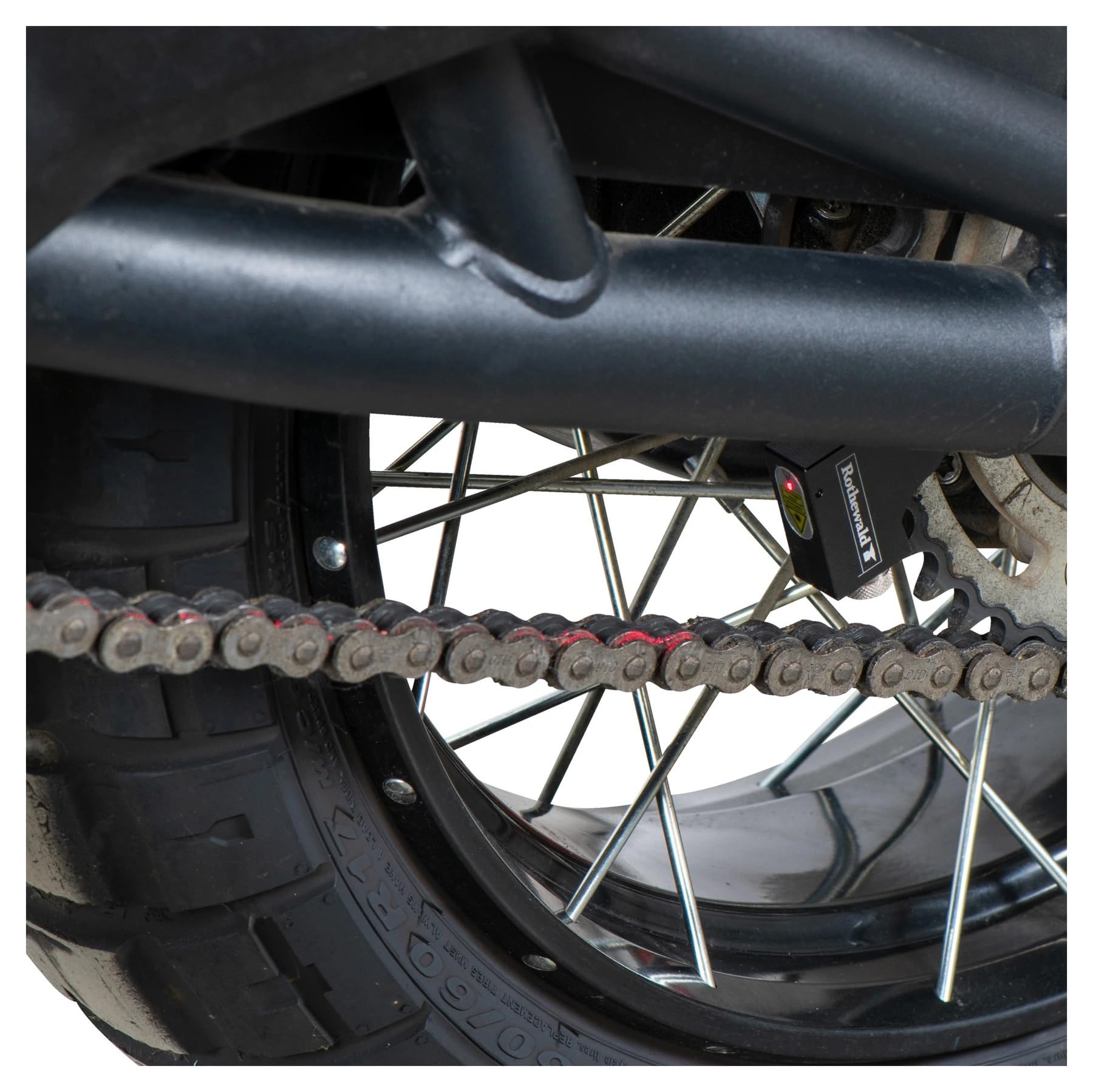 (Rothewald) Alignement laser pour chaîne, outil de précision magnétique pour moto, contrôle d'alignement rapide, précision maximale