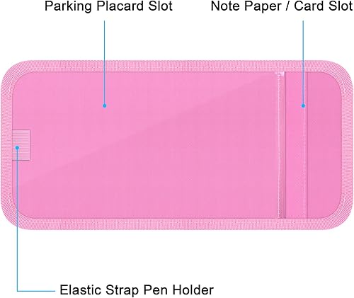 Miniatura 16 de Soporte para Placa de Discapacitado para Auto, Wisdompro Protector de Permiso de Estacionamiento para Discapacitados para Parasol de Carro