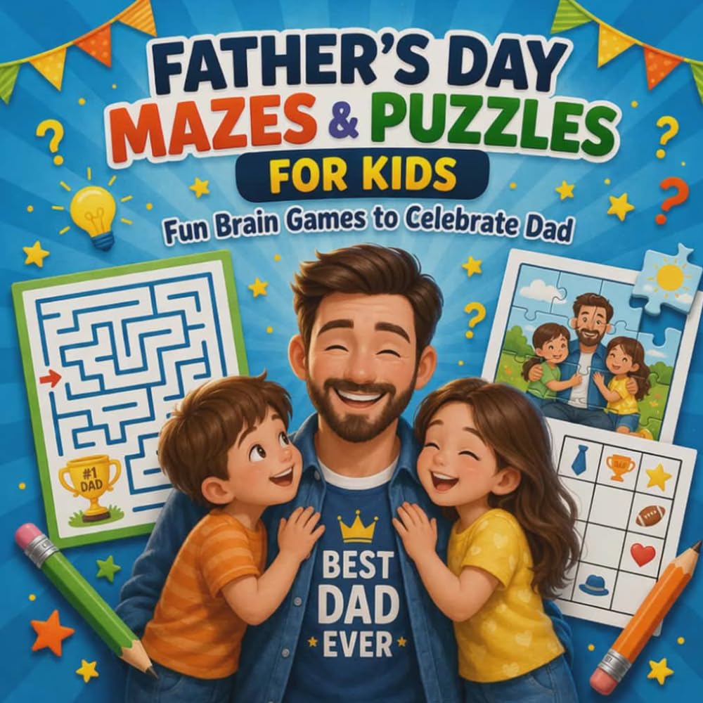 Father’’s Day Mazes & Puzzles for Kids: Fun Brain Games to Celebrate Dad