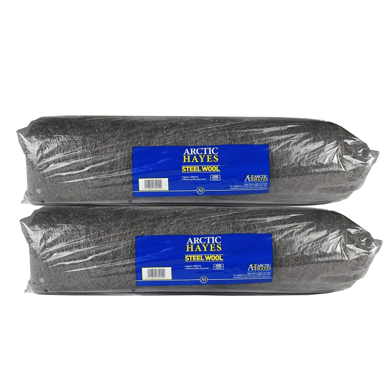 Arctic Hayes Medium Grade Steel Wool, 2 Rolls of 450g Each