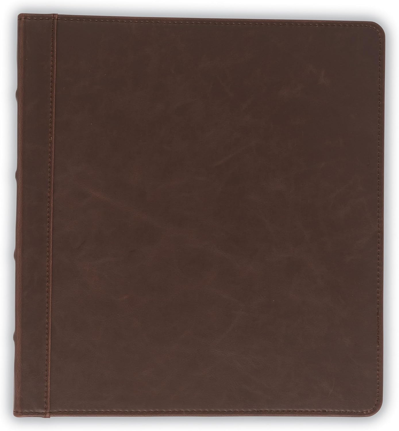 Samsill Vintage Leather Binder, 1.5 Inch Round Ring (Holds 325 Sheets), Letter Size 8.5x11 Documents, Professional Organizer Portfolio, Planner, No Zipper, Brown