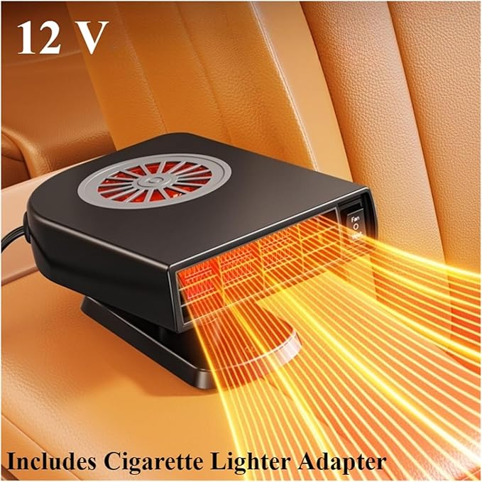 Calefactor Eléctrico Portátil 12V 150W con Ventilador 2 en 1 para Auto miniatura 2