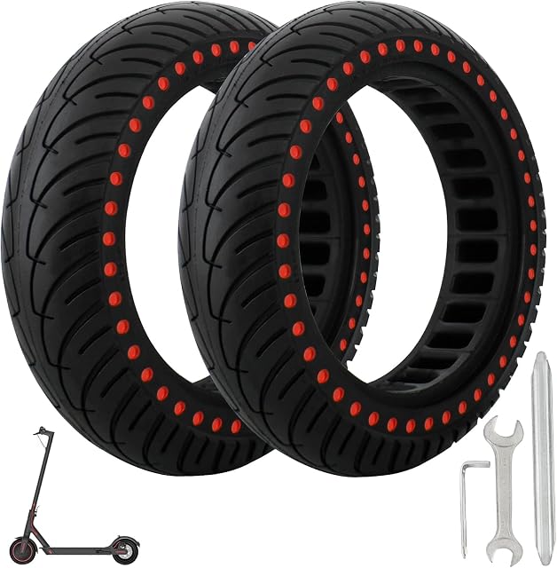 Solidne opony, 2 obrazy, do skutera elektrycznego, 8,5 cala, z narzędziami montażowymi, kompatybilne z Mijia Mi Xiaomi M365 1S, Essential, Pro, Pro 2, pełna guma