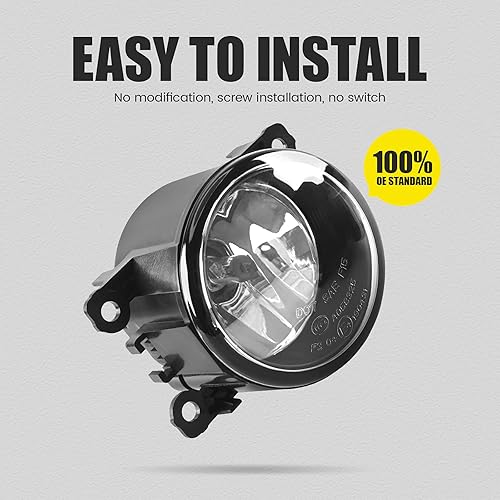 Miniatura 3 de DLAA Faros antiniebla para Acura Honda 5 500 S-Type X-Type XK LS Ford Freestyle Ranger Focus Suzuki con bombillas halógenas H11 12V 55W, 33900STKA11