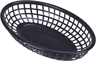 GenWare FFB23-B - Cesta para comida rápida, color negro, 23,5 x 15,4 cm, paquete de 6