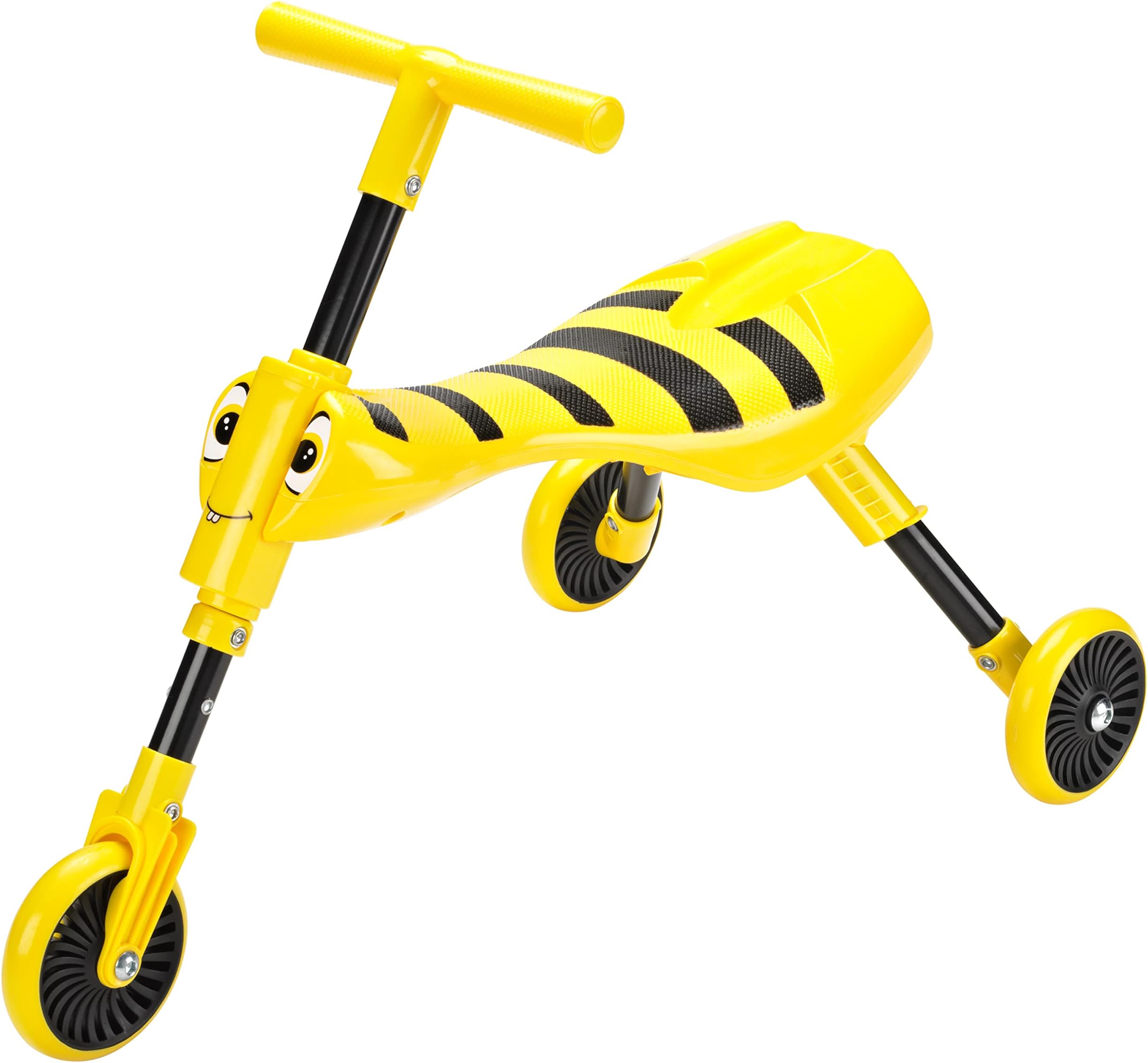 Scuttlebug 3-Wheel Foldable Ride-On Tricycle for 1+ Year Old Boys and Girls, Bumblebee Trike, Antennae Handlebar, Develop Your Toddler’s Balance and Motor Skills, Fun with No Surface Scratches