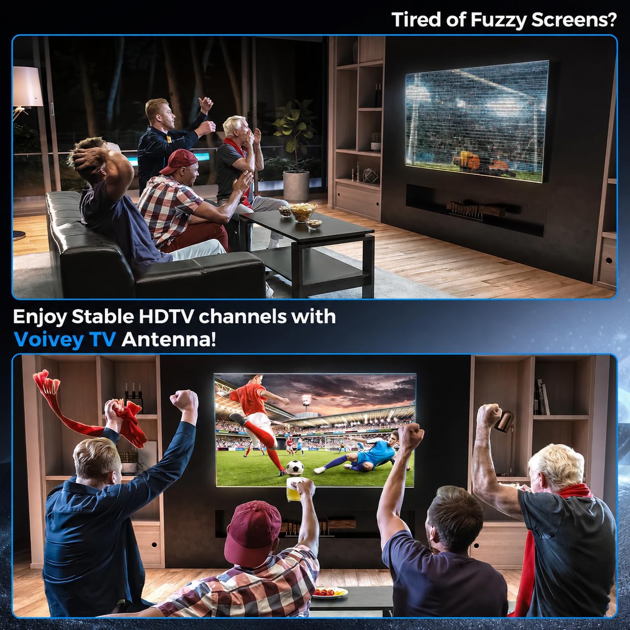 Antena de TV mejorada para interiores y exteriores, más de 6000 millas de largo alcance, antena de TV digital HD para canales locales con amplificador de señal amplificado, soporta 8K 4K 1080p